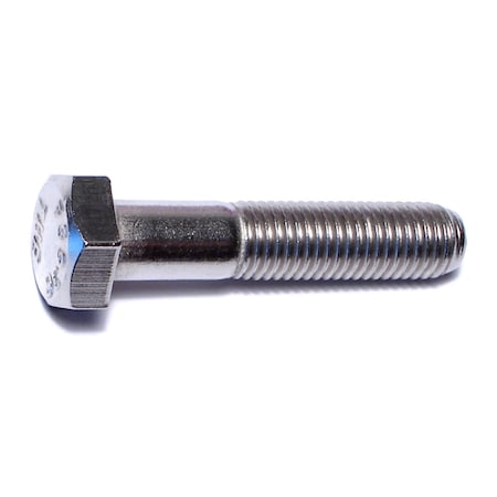 Midwest Fastener 18-8, 5/16"-24 Hex Head Cap Screw, Plain Stainless Steel, 1-1/2 in L, 8 PK 68005